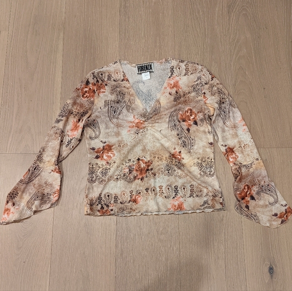Y2K Forenza peasant blouse - Picture 1 of 6